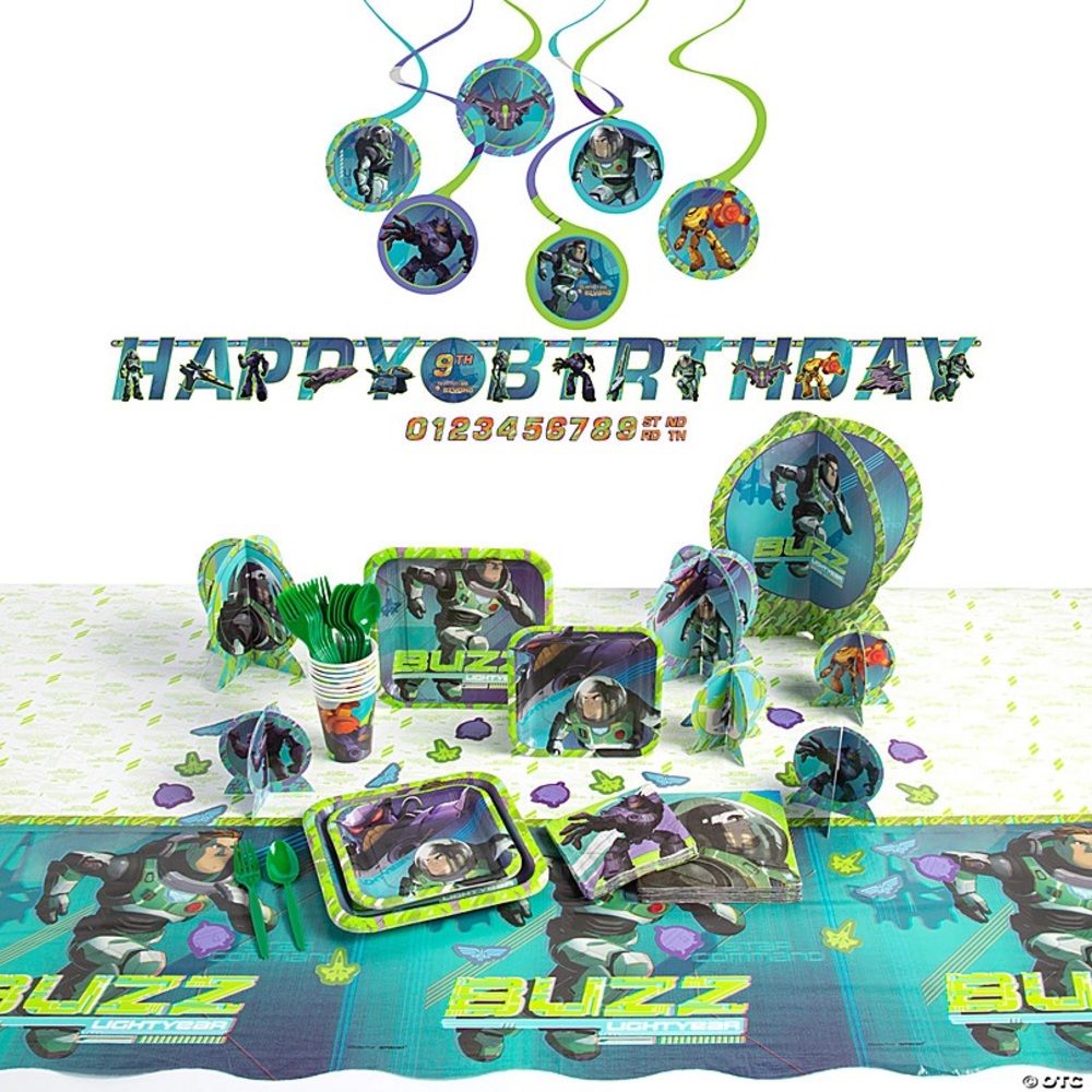 Buzz lightyear party supplies bundle - tableware and decorations